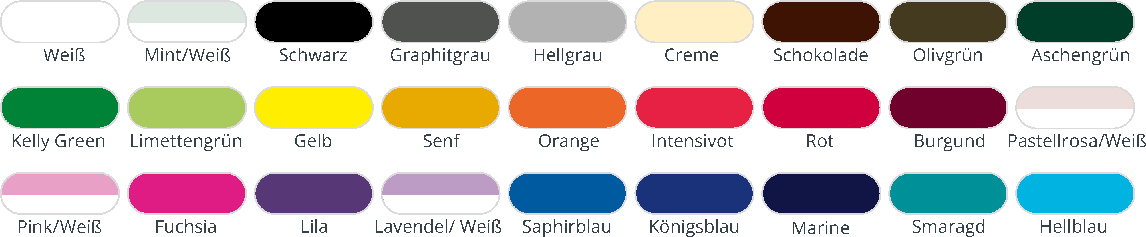 Turnbeutel Farben